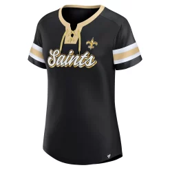 Women's Fanatics Branded Black New Orleans Saints Original State Lace-Up T-Shirt 7 Women's Fanatics Branded Black New Orleans Saints Original State Lace-Up T-Shirt -Fanatics Clothing Shop 5968917 ALT2