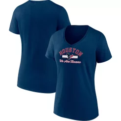 Women's Fanatics Branded Navy Houston Texans Slogan V-Neck T-Shirt -Fanatics Clothing Shop 5969505 ALT