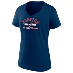 Women's Fanatics Branded Navy Houston Texans Slogan V-Neck T-Shirt -Fanatics Clothing Shop 5969505 ALT2