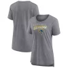 Women's Fanatics Branded Heathered Gray Golden State Warriors True Classics Tri-Blend T-Shirt -Fanatics Clothing Shop 5969510