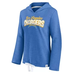 Women's Fanatics Branded Heathered Powder Blue Los Angeles Chargers First Team Flowy Pullover Hoodie -Fanatics Clothing Shop 5970149 ALT2