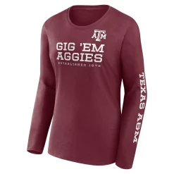 Women's Fanatics Branded Maroon Texas A&M Aggies Rally Cry 2-Hit T-Shirt -Fanatics Clothing Shop 5980923 ALT2