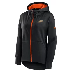 Women's Fanatics Branded Black Anaheim Ducks Authentic Pro Rink Full-Zip Hoodie -Fanatics Clothing Shop 5981022 ALT2