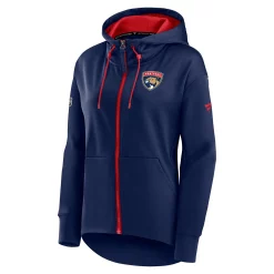 Women's Fanatics Branded Navy Florida Panthers Authentic Pro Rink Full-Zip Hoodie -Fanatics Clothing Shop 5981129 ALT2