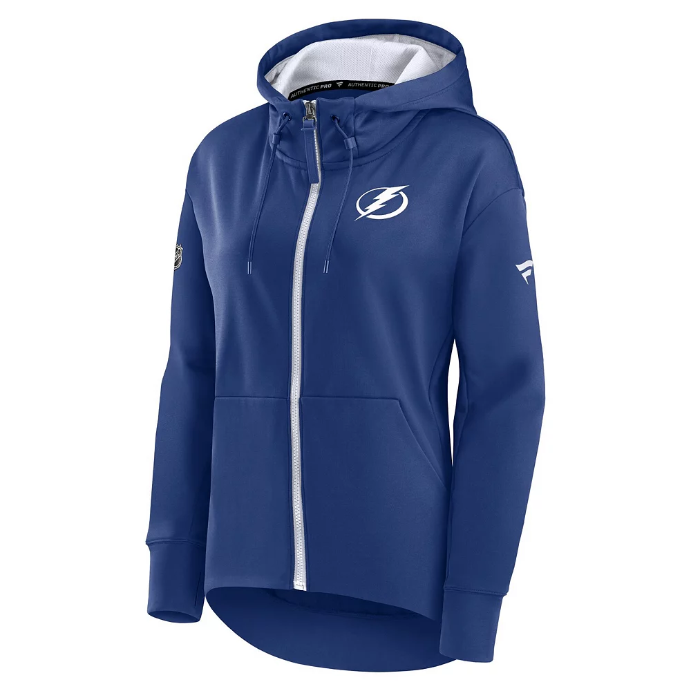 Women's Fanatics Branded Blue Tampa Bay Lightning Authentic Pro Rink Full-Zip Hoodie 5 Women's Fanatics Branded Blue Tampa Bay Lightning Authentic Pro Rink Full-Zip Hoodie - Image 3