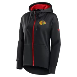 Women's Fanatics Branded Black Chicago Blackhawks Authentic Pro Rink Full-Zip Hoodie -Fanatics Clothing Shop 5981377 ALT2