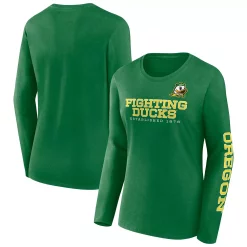 Women's Fanatics Branded Green Oregon Ducks Rally Cry 2-Hit T-Shirt -Fanatics Clothing Shop 5981398 ALT