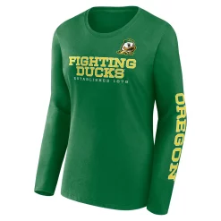 Women's Fanatics Branded Green Oregon Ducks Rally Cry 2-Hit T-Shirt -Fanatics Clothing Shop 5981398 ALT2