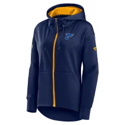 Women's Fanatics Branded Navy St. Louis Blues Authentic Pro Rink Full-Zip Hoodie -Fanatics Clothing Shop 5982084 ALT2