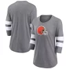 Women's Fanatics Branded Heathered Gray Cleveland Browns Primary Logo 3/4 Sleeve Scoop Neck T-Shirt 1 Women's Fanatics Branded Heathered Gray Cleveland Browns Primary Logo 3/4 Sleeve Scoop Neck T-Shirt -Fanatics Clothing Shop 5982136