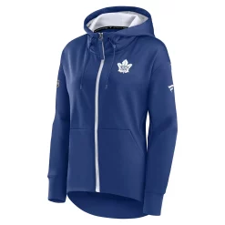 Women's Fanatics Branded Blue Toronto Maple Leafs Authentic Pro Rink Full-Zip Hoodie -Fanatics Clothing Shop 5982159 ALT2