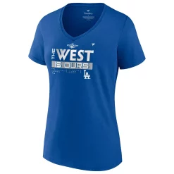Women's Fanatics Branded Royal Los Angeles Dodgers 2022 NL West Division Champions Plus Size V-Neck T-Shirt -Fanatics Clothing Shop 5982253 ALT2