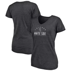 Women's Fanatics Branded Heather Charcoal Chicago White Sox League Leader V-Neck T-Shirt -Fanatics Clothing Shop 5982393 ALT