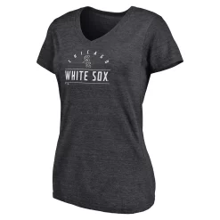 Women's Fanatics Branded Heather Charcoal Chicago White Sox League Leader V-Neck T-Shirt -Fanatics Clothing Shop 5982393 ALT2