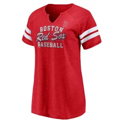 Women's Fanatics Branded Heather Red Boston Red Sox Quick Out Tri-Blend Raglan Notch Neck T-Shirt 7 Women's Fanatics Branded Heather Red Boston Red Sox Quick Out Tri-Blend Raglan Notch Neck T-Shirt -Fanatics Clothing Shop 5982462 ALT2