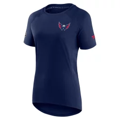 Women's Fanatics Branded Navy Washington Capitals Authentic Pro Rink Raglan Tech T-Shirt -Fanatics Clothing Shop 5994163 ALT2