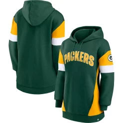 Women's Fanatics Branded Green/Gold Green Bay Packers Lock It Down Pullover Hoodie