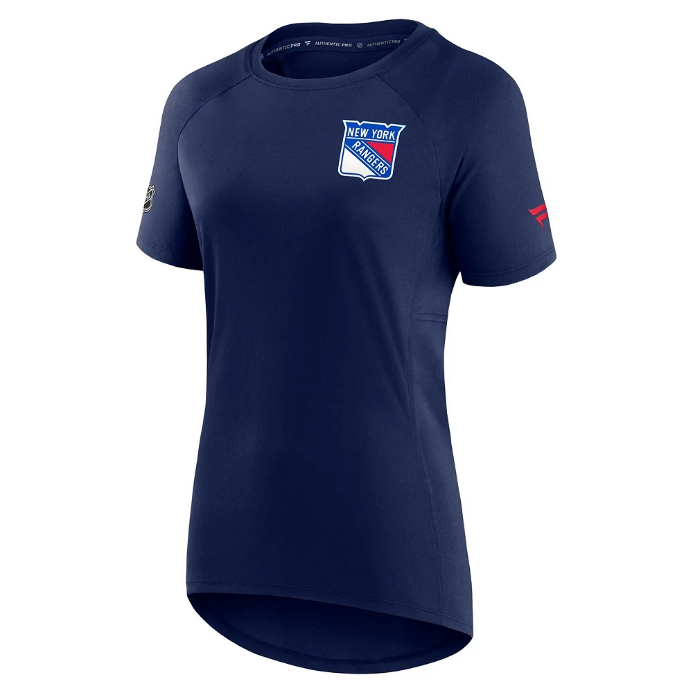 Women's Fanatics Branded Navy New York Rangers Authentic Pro Rink Raglan Tech T-Shirt 5 Women's Fanatics Branded Navy New York Rangers Authentic Pro Rink Raglan Tech T-Shirt - Image 3