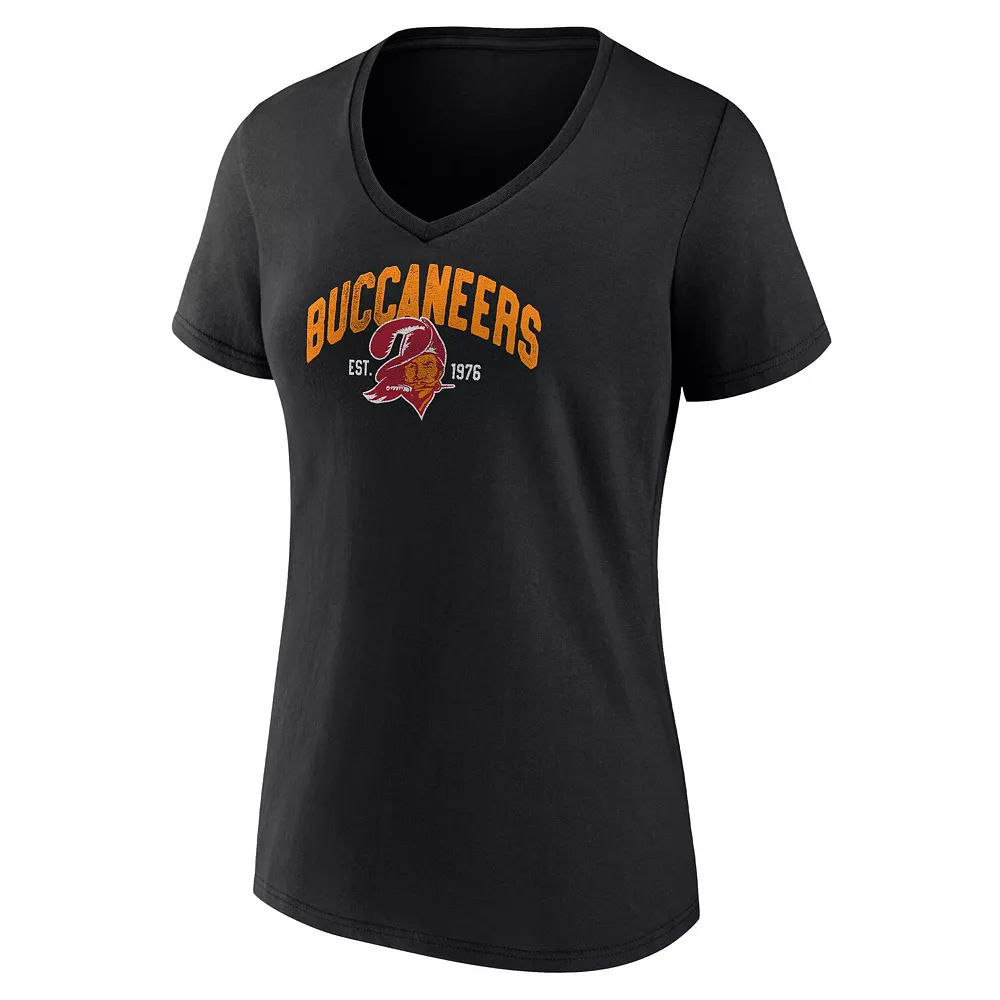 Women's Fanatics Branded Black Tampa Bay Buccaneers Plus Size Drop Back V-Neck T-Shirt 5 Women's Fanatics Branded Black Tampa Bay Buccaneers Plus Size Drop Back V-Neck T-Shirt - Image 3