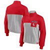 Women's Fanatics Branded Red/Heather Gray St. Louis Cardinals Iconic Cinch Waist Quarter-Zip Top -Fanatics Clothing Shop 5994761