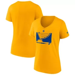 Women's Fanatics Branded Gold St. Louis Blues Authentic Pro Core Collection Secondary Logo V-Neck T-Shirt 6 Women's Fanatics Branded Gold St. Louis Blues Authentic Pro Core Collection Secondary Logo V-Neck T-Shirt -Fanatics Clothing Shop 5995414 ALT
