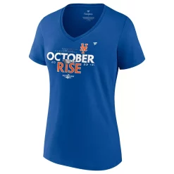 Women's Fanatics Branded Royal New York Mets 2022 Postseason Locker Room V-Neck T-Shirt 7 Women's Fanatics Branded Royal New York Mets 2022 Postseason Locker Room V-Neck T-Shirt -Fanatics Clothing Shop 6001466 ALT2