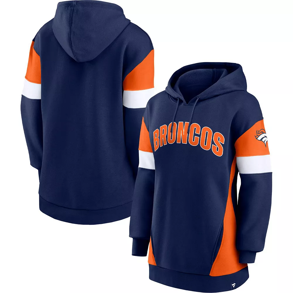 Women's Fanatics Branded Navy/Orange Denver Broncos Lock It Down Pullover Hoodie 3 Women's Fanatics Branded Navy/Orange Denver Broncos Lock It Down Pullover Hoodie