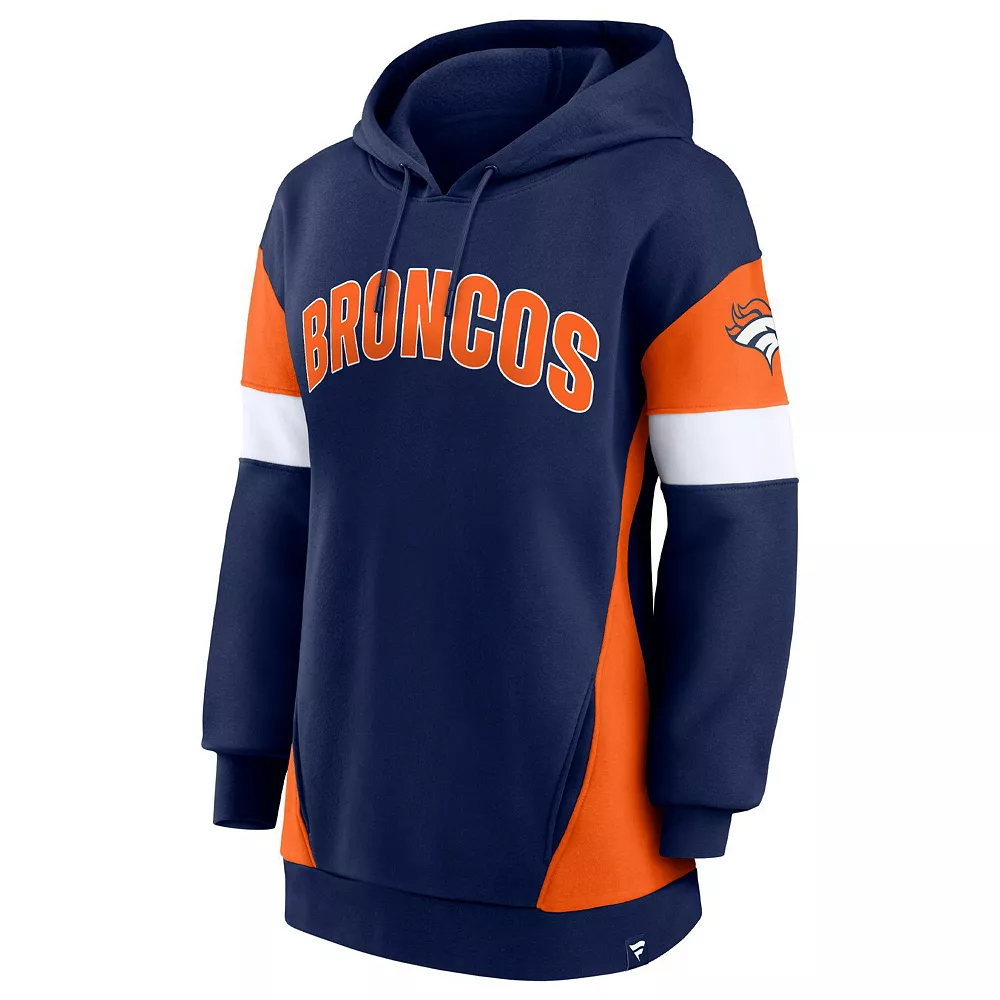 Women's Fanatics Branded Navy/Orange Denver Broncos Lock It Down Pullover Hoodie 5 Women's Fanatics Branded Navy/Orange Denver Broncos Lock It Down Pullover Hoodie - Image 3