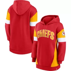 Women's Fanatics Branded Red/Gold Kansas City Chiefs Lock It Down Pullover Hoodie