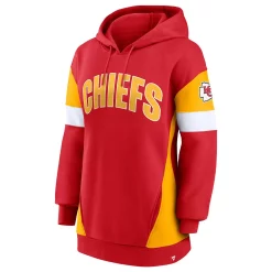 Women's Fanatics Branded Red/Gold Kansas City Chiefs Lock It Down Pullover Hoodie -Fanatics Clothing Shop 6001775 ALT2