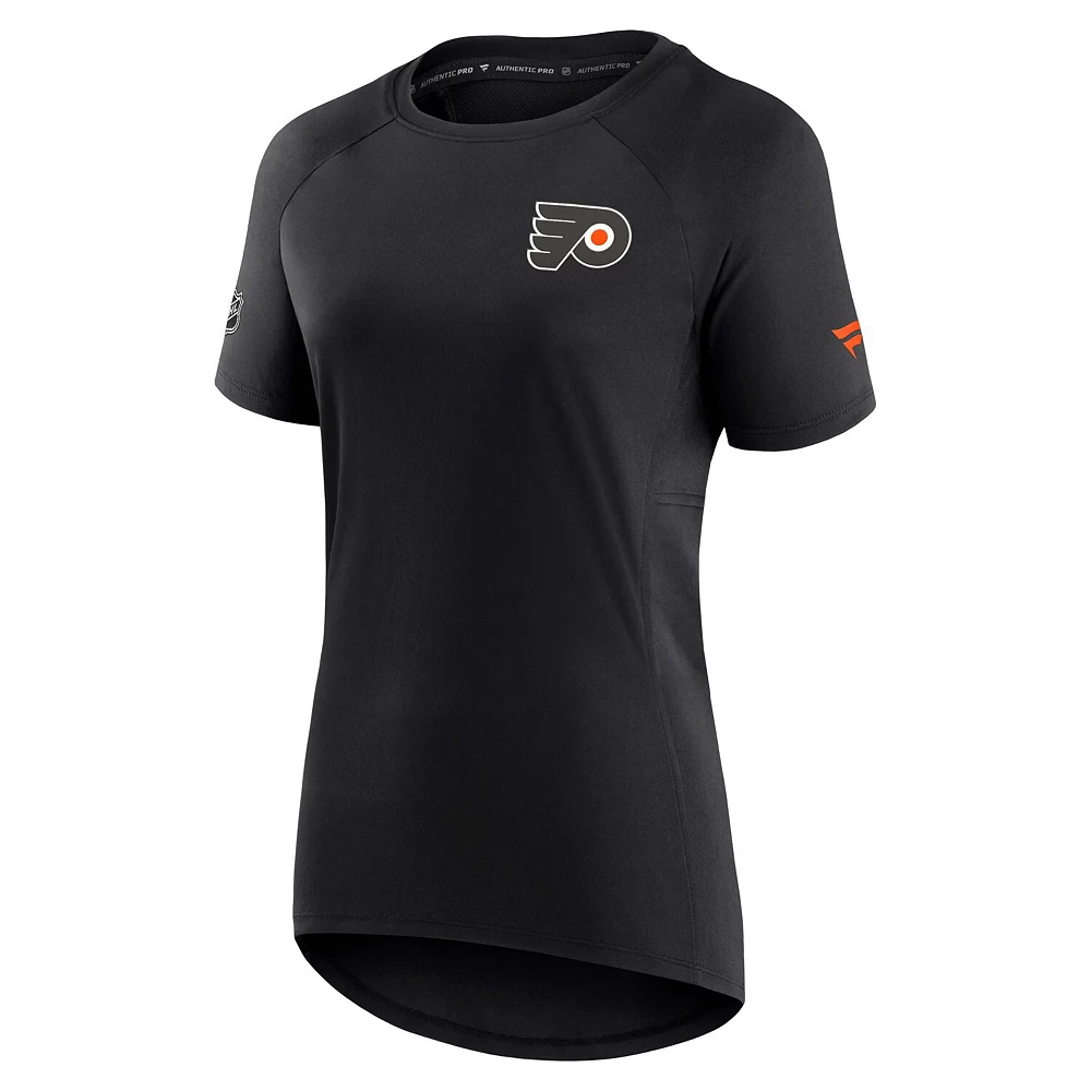 Women's Fanatics Branded Black Philadelphia Flyers Authentic Pro Rink Raglan Tech T-Shirt 5 Women's Fanatics Branded Black Philadelphia Flyers Authentic Pro Rink Raglan Tech T-Shirt - Image 3