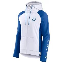 Women's Fanatics Branded White/Royal Indianapolis Colts End Around Raglan Full-Zip Hoodie -Fanatics Clothing Shop 6002304 ALT2