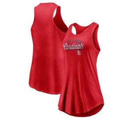 Women's Fanatics Branded Red St. Louis Cardinals Simplicity Swing Racerback Scoop Neck Tank Top