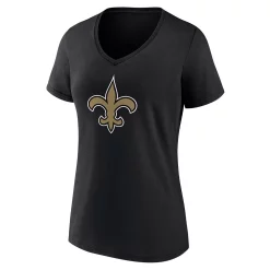 Women's Fanatics Branded Alvin Kamara Black New Orleans Saints Player Icon Name & Number V-Neck T-Shirt -Fanatics Clothing Shop 6010472 ALT2