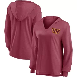 Women's Fanatics Branded Burgundy Washington Commanders Jumper V-Neck Pullover Hoodie