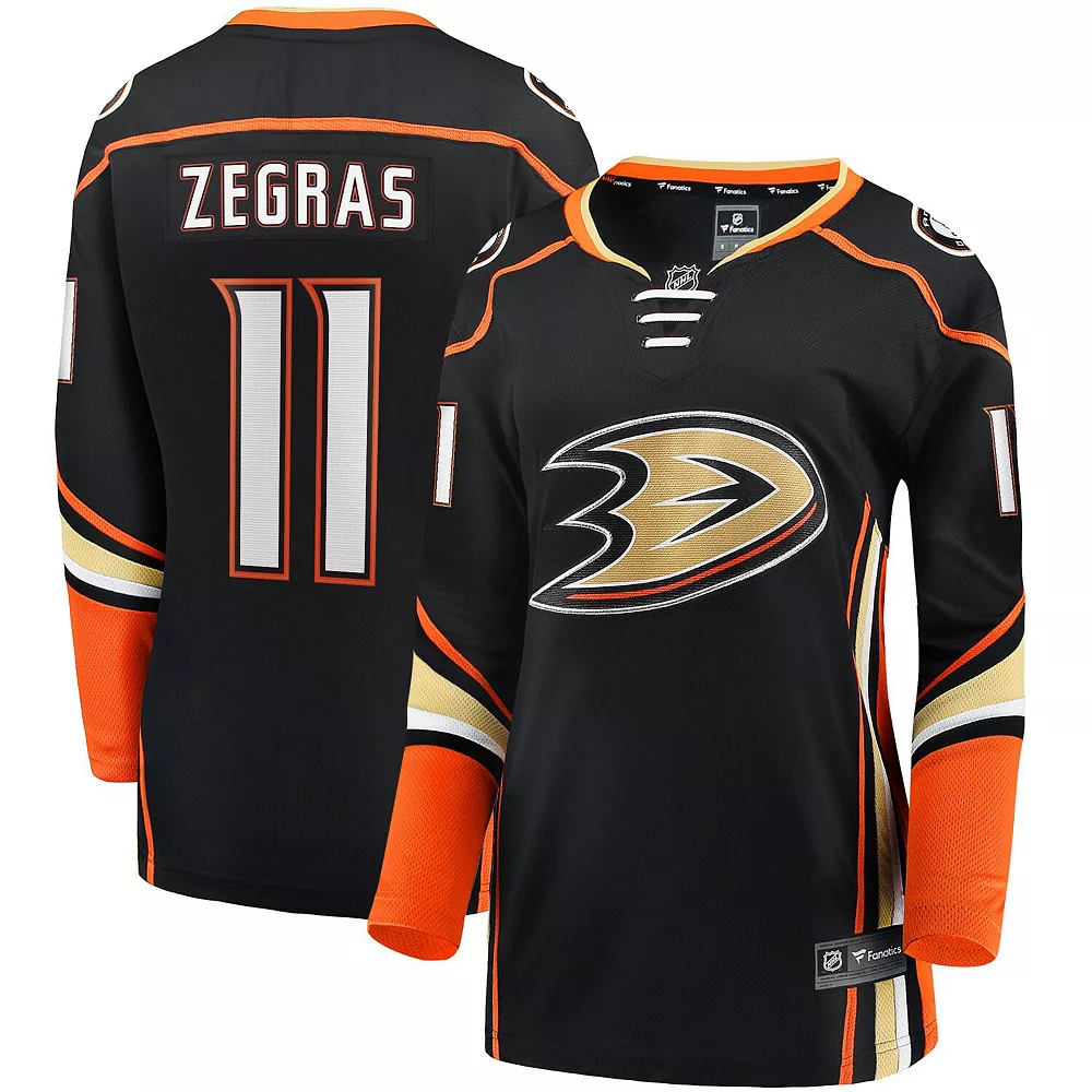 Women's Fanatics Branded Trevor Zegras Black Anaheim Ducks Home Breakaway Player Jersey 3 Women's Fanatics Branded Trevor Zegras Black Anaheim Ducks Home Breakaway Player Jersey