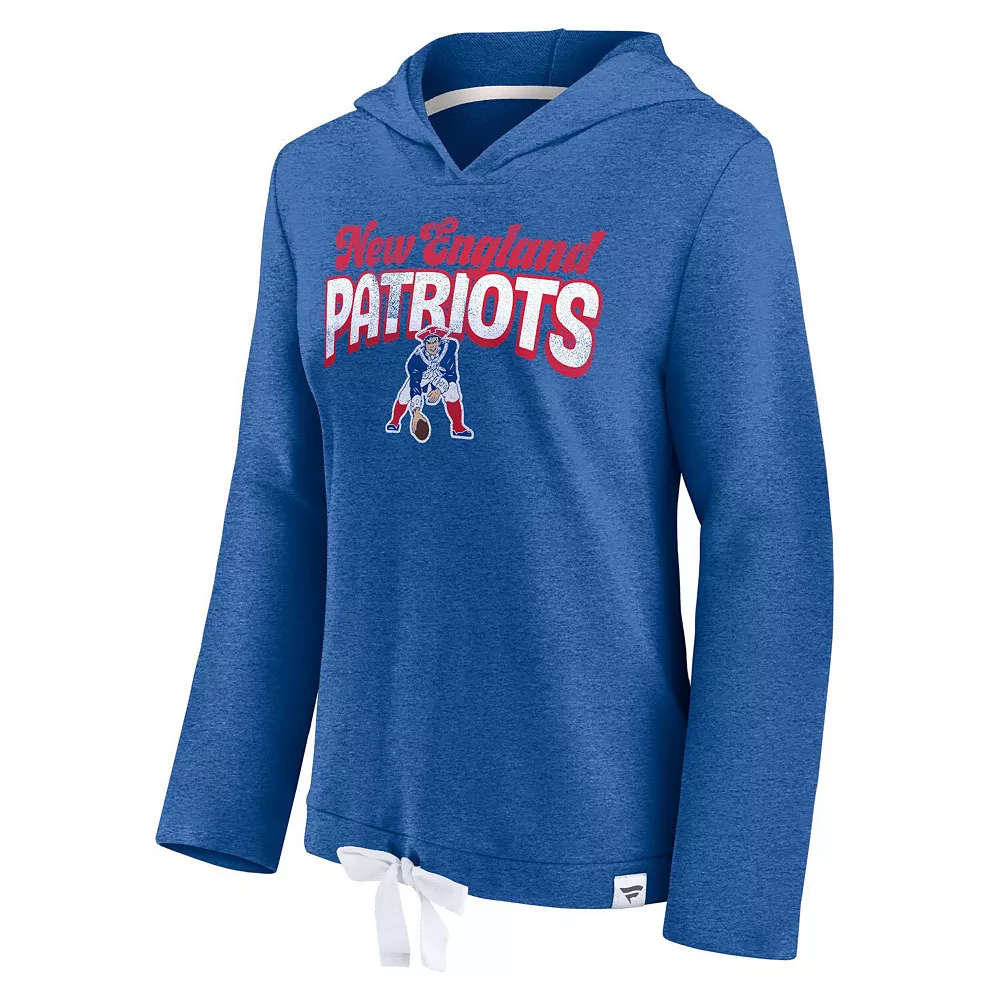 Women's Fanatics Branded Heathered Royal New England Patriots First Team Flowy Pullover Hoodie 5 Women's Fanatics Branded Heathered Royal New England Patriots First Team Flowy Pullover Hoodie - Image 3