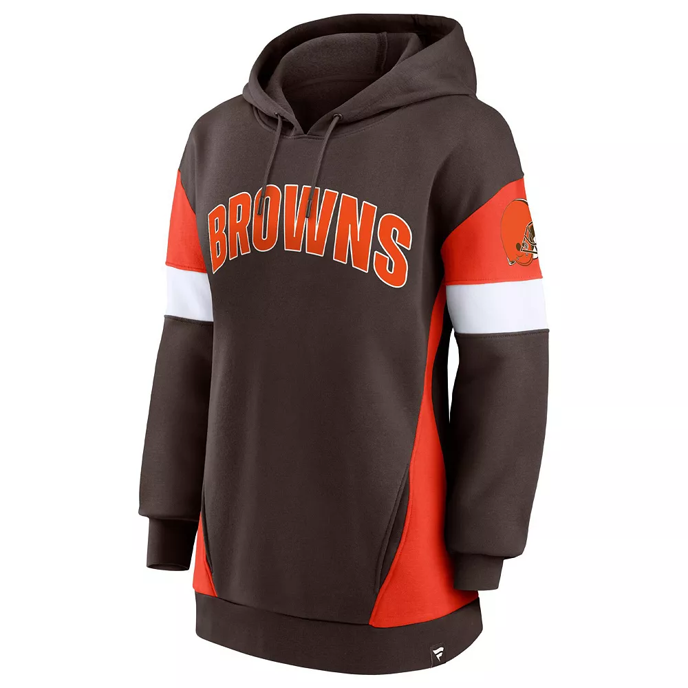 Women's Fanatics Branded Brown/Orange Cleveland Browns Lock It Down Pullover Hoodie 5 Women's Fanatics Branded Brown/Orange Cleveland Browns Lock It Down Pullover Hoodie - Image 3