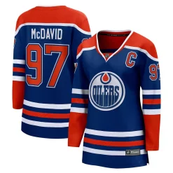 Women's Fanatics Branded Connor McDavid Royal Edmonton Oilers Home Premier Breakaway Player Jersey -Fanatics Clothing Shop 6025680 ALT