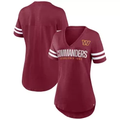 Women's Fanatics Branded Burgundy Washington Commanders Speed Tested V-Neck T-Shirt -Fanatics Clothing Shop 6025717 ALT