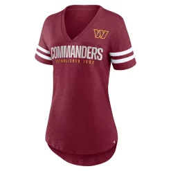 Women's Fanatics Branded Burgundy Washington Commanders Speed Tested V-Neck T-Shirt -Fanatics Clothing Shop 6025717 ALT2