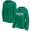 Women's Fanatics Branded Heathered Kelly Green Philadelphia Eagles First Team Flowy Pullover Hoodie -Fanatics Clothing Shop 6026399
