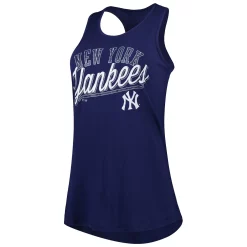 Women's Fanatics Branded Navy New York Yankees Simplicity Swing Racerback Scoop Neck Tank Top -Fanatics Clothing Shop 6026560 ALT2