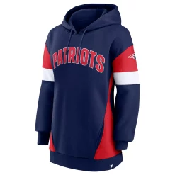 Women's Fanatics Branded Navy/Red New England Patriots Lock It Down Pullover Hoodie -Fanatics Clothing Shop 6026804 ALT2