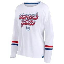 Women's Fanatics Branded White New York Giants Retro Power Long Sleeve T-Shirt -Fanatics Clothing Shop 6027086 ALT2