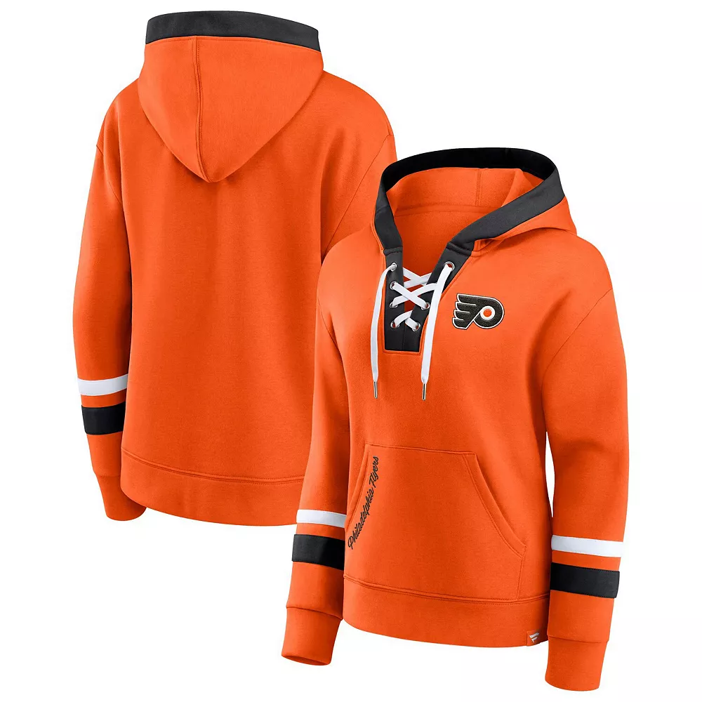 Women's Fanatics Branded Orange Philadelphia Flyers Bombastic Exclusive Lace-Up Pullover Hoodie 4 Women's Fanatics Branded Orange Philadelphia Flyers Bombastic Exclusive Lace-Up Pullover Hoodie - Image 2