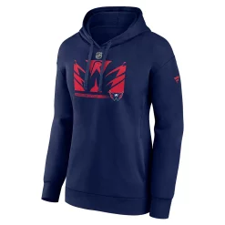 Women's Fanatics Branded Navy Washington Capitals Authentic Pro Core Collection Secondary Logo V-Neck Pullover Hoodie -Fanatics Clothing Shop 6027280 ALT2