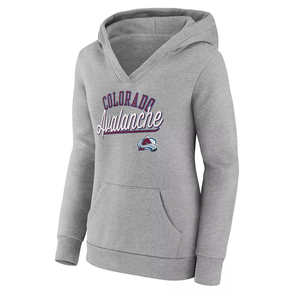 Women's Fanatics Branded Gray Colorado Avalanche Simplicity Crossover V-Neck Pullover Hoodie 5 Women's Fanatics Branded Gray Colorado Avalanche Simplicity Crossover V-Neck Pullover Hoodie - Image 3