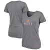 Women's Fanatics Branded Heather Gray New York Mets League Leader V-Neck T-Shirt -Fanatics Clothing Shop 6027738