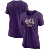 Women's Fanatics Branded Heather Purple Baltimore Ravens Hometown First Down T-Shirt -Fanatics Clothing Shop 6028399